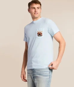 Tops|Graphic T-Shirts | Old Row Poker Dogs T-Shirt Chambray