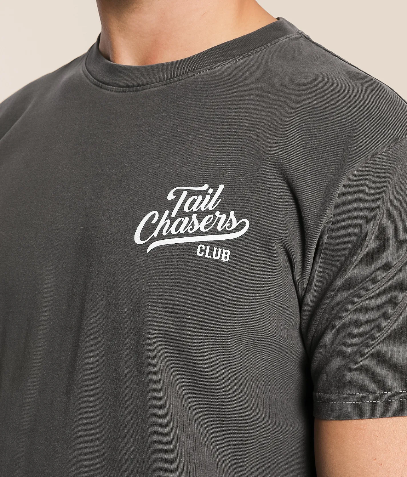 Tail Chasers Club Poker Dogs T-Shirt Pepper Pigment Dye Online