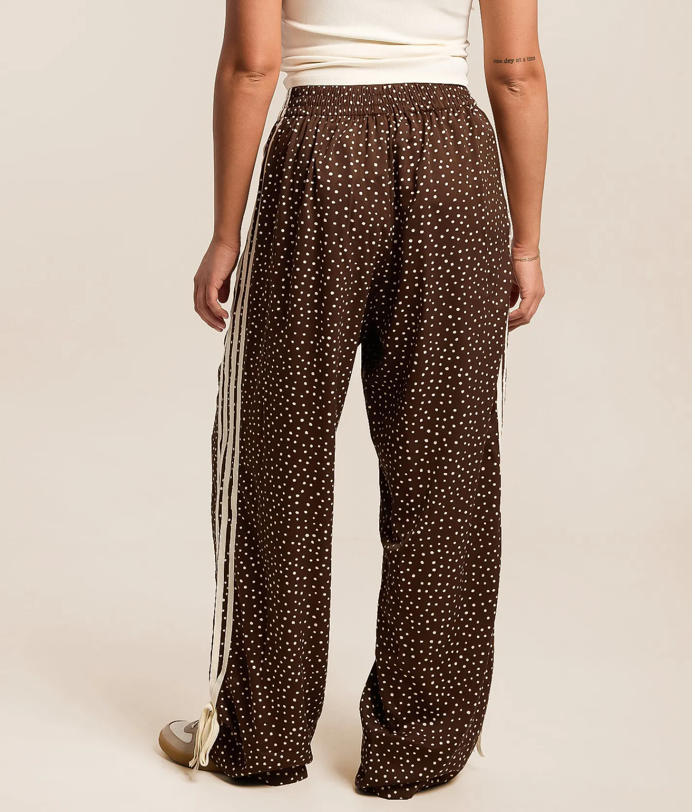 Bottoms | Willow & Root Polka Dot Track Pant Brown