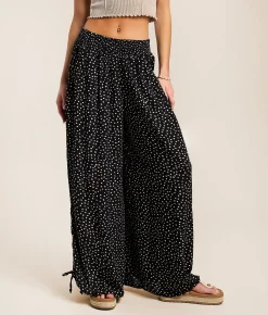 Angie Polka Dot Wide Leg Pant Black Sale