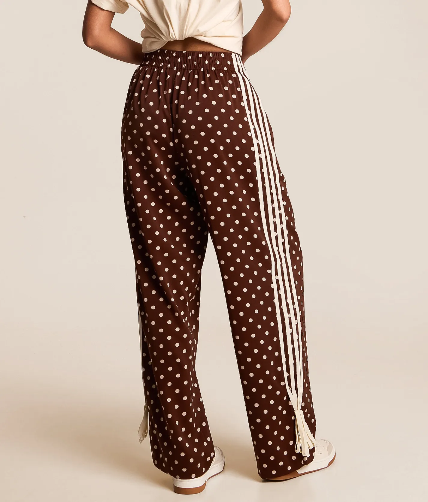 Willow & Root Polka Dot Wide Leg Pant Brown Best