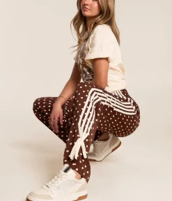 Willow & Root Polka Dot Wide Leg Pant Brown Best