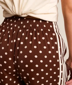 Willow & Root Polka Dot Wide Leg Pant Brown Best