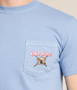 Old Row Pool Dogs T-Shirt Washed Denim New
