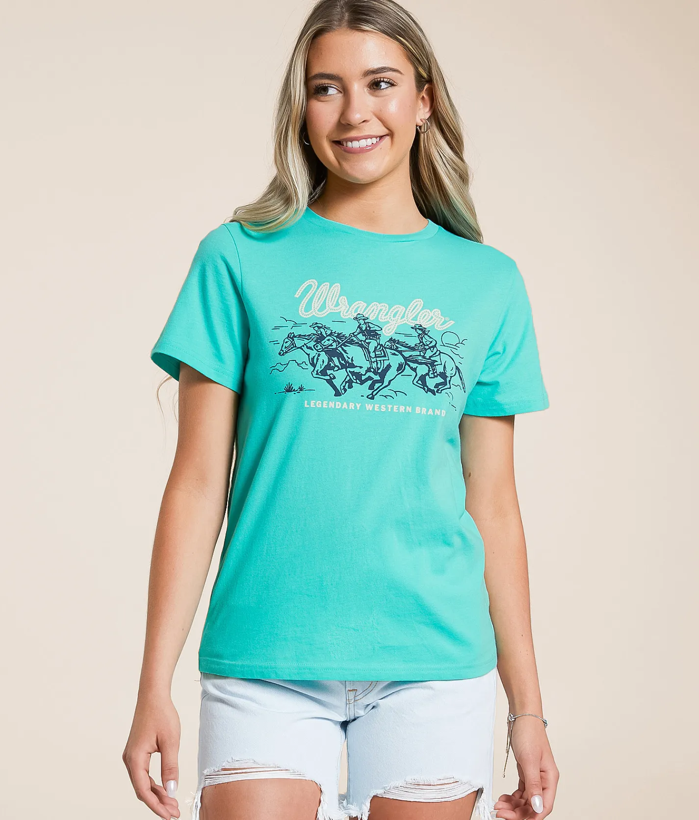 Tops | Wrangler® Posse T-Shirt Turquoise