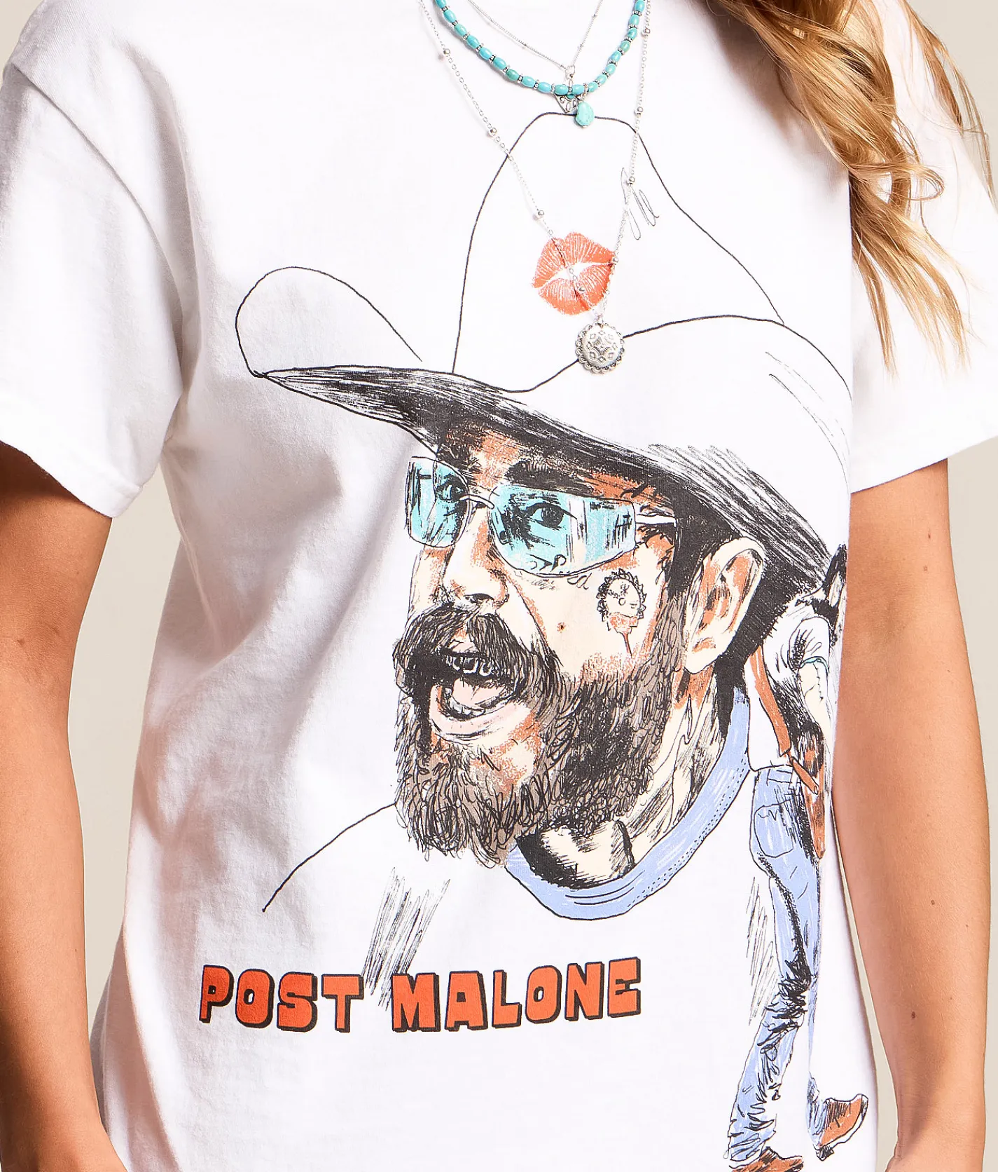 Bravado Post Malone Band T-Shirt White Clearance