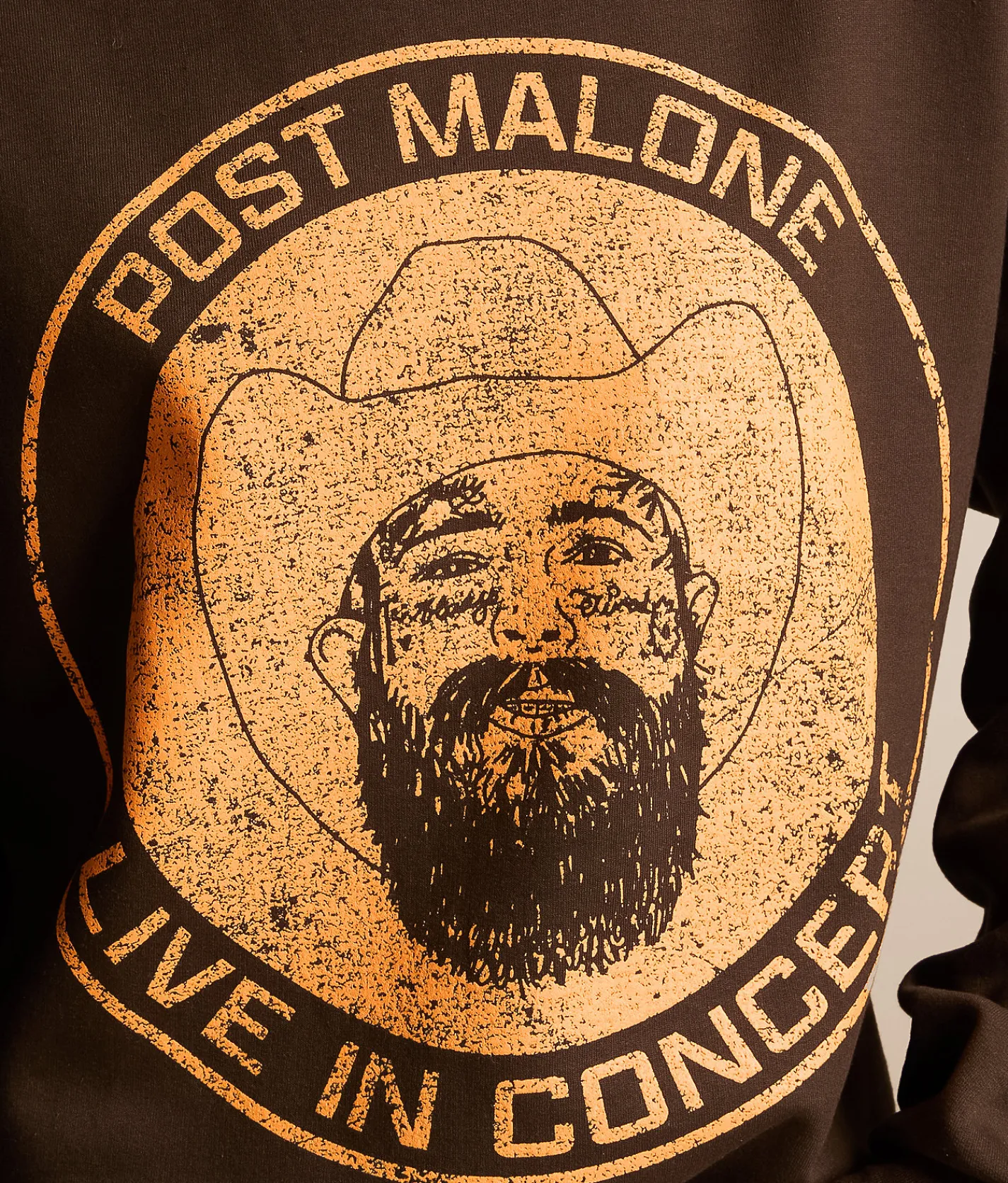 Tops | Bravado Post Malone Oversized Band Pullover Brown