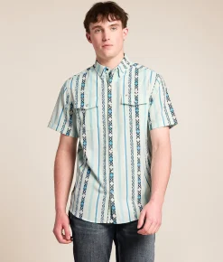 Tops | Ferrell Post Performance Stretch Shirt Blue