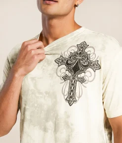 Affliction Post Sanctum T-Shirt Antique White Sale