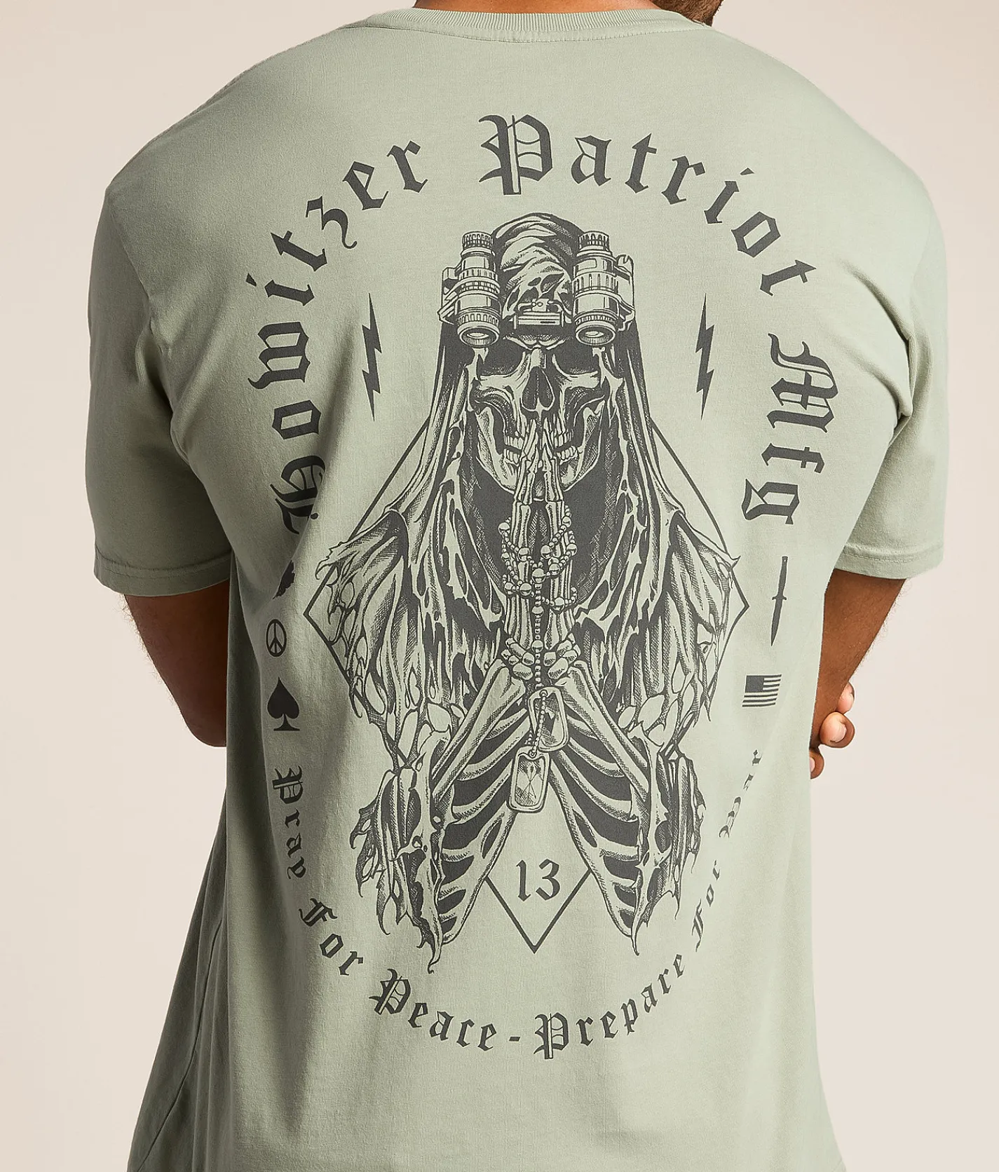 Howitzer Pray For The Peace T-Shirt Seagrass Best