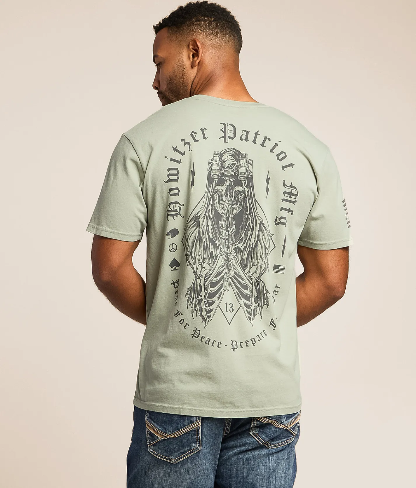 Howitzer Pray For The Peace T-Shirt Seagrass Best