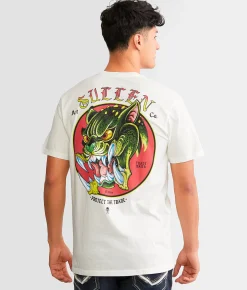 Graphic T-Shirts | Sullen Preditor Badge T-Shirt Antique White