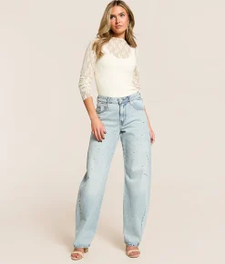 Jeans|Bottoms | Levi's® Premium Baggy Dad Barrel Rhinestone Jean Dazzle Me