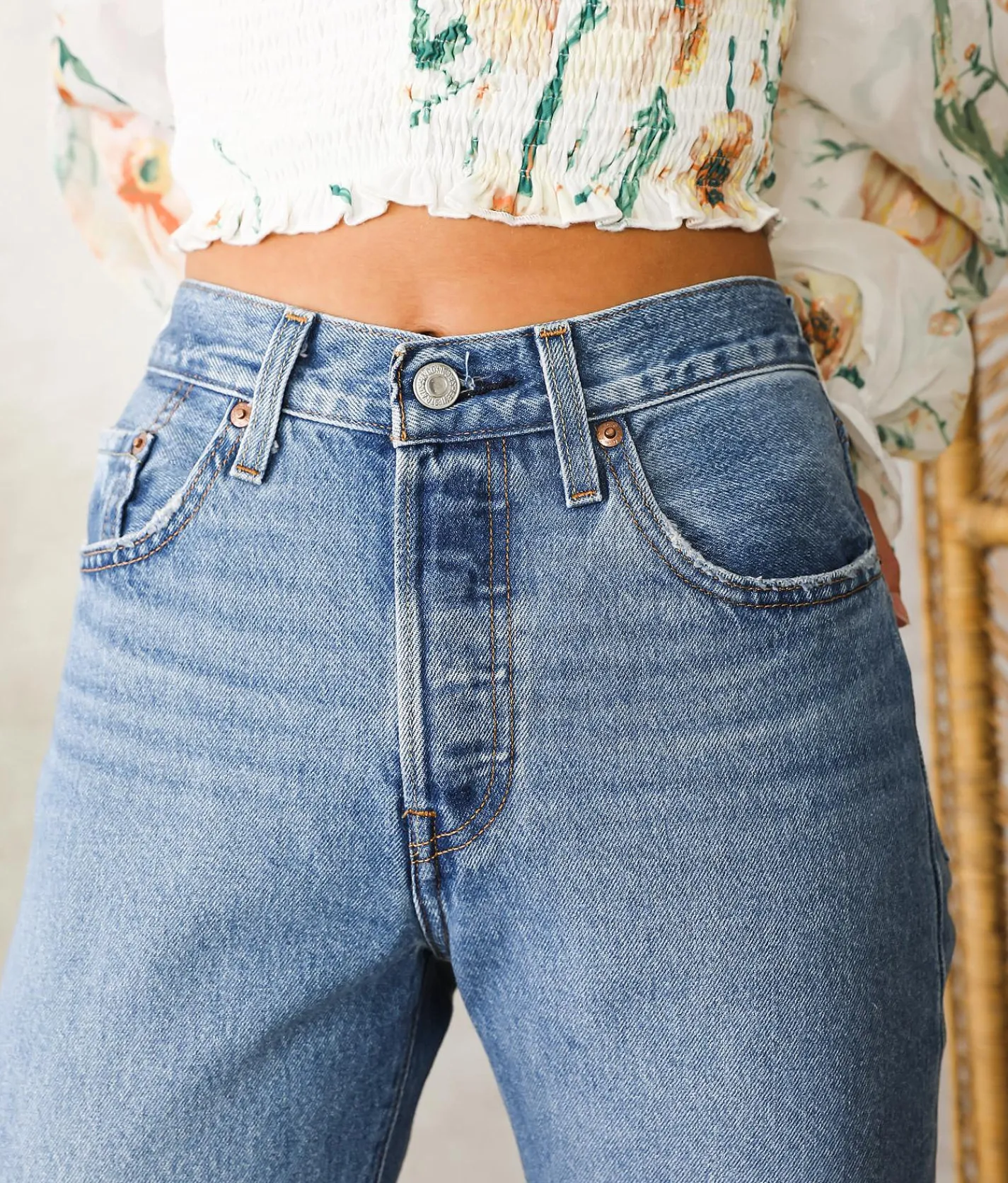 Levi's® Premium 501 Cropped Jean Athens Slide Outlet
