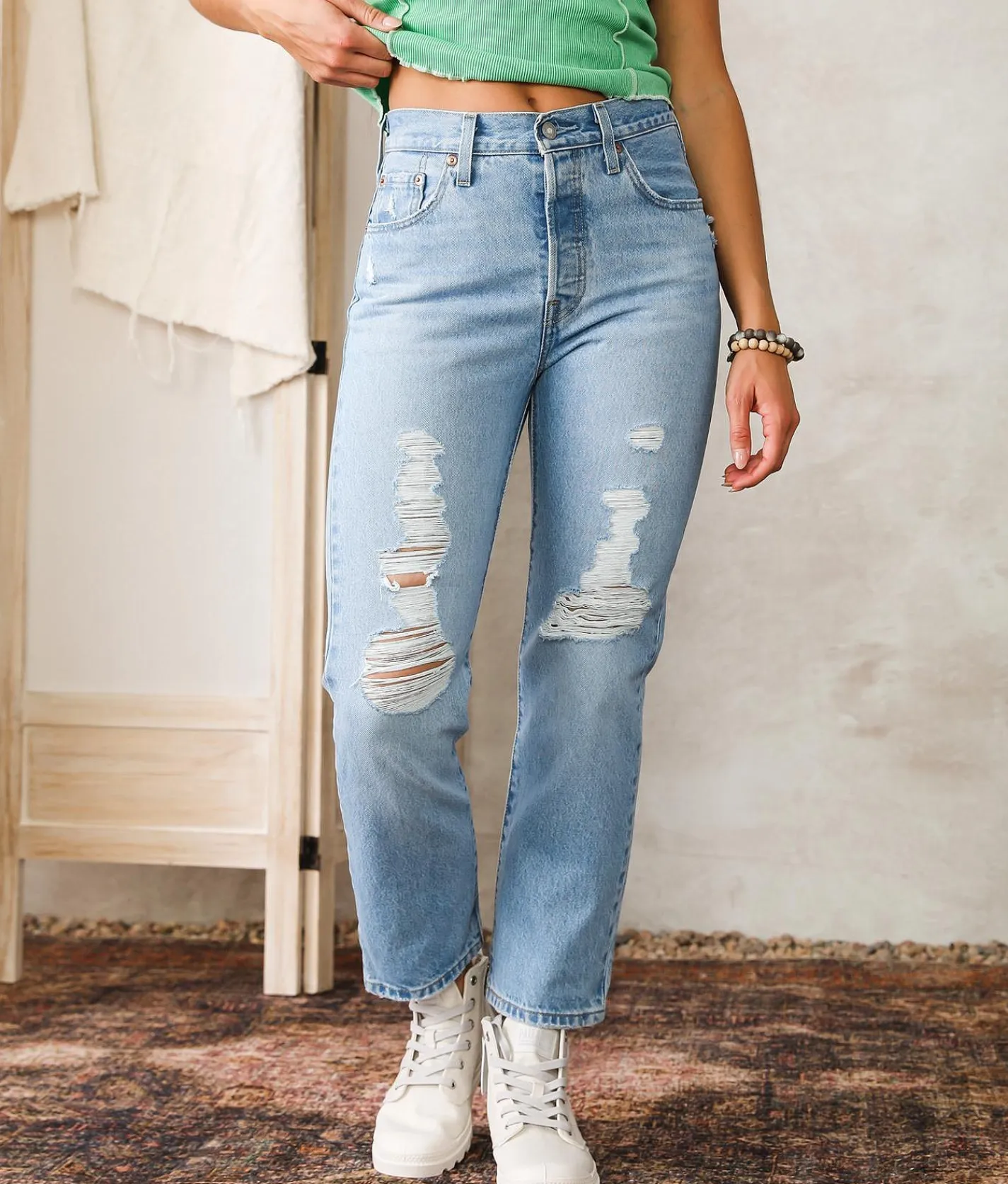 Jeans|Bottoms | Levi's® Premium 501 Cropped Jean Ojai Ring