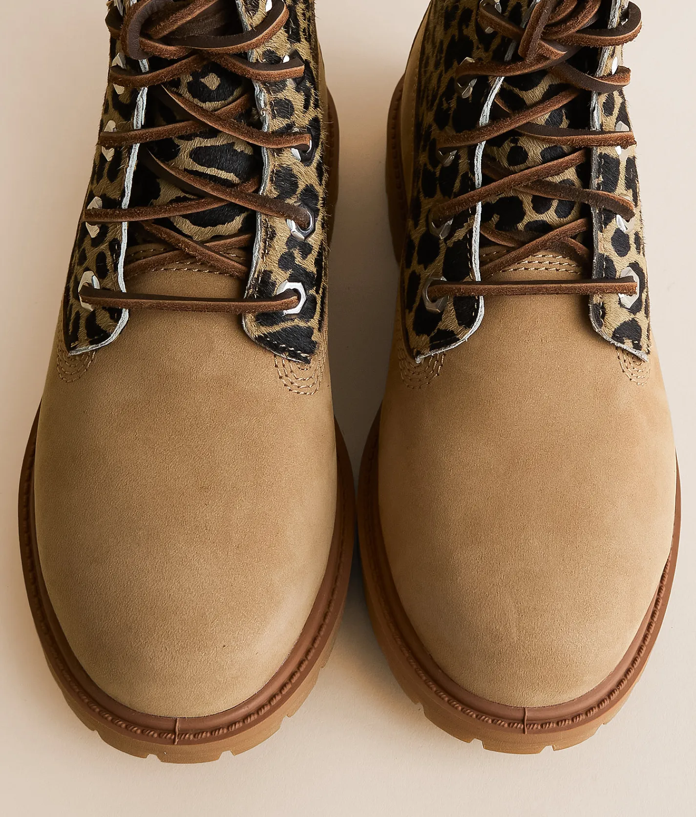 Shoes | Timberland® Premium Leopard Leather Boot Medium Beige Nubuck