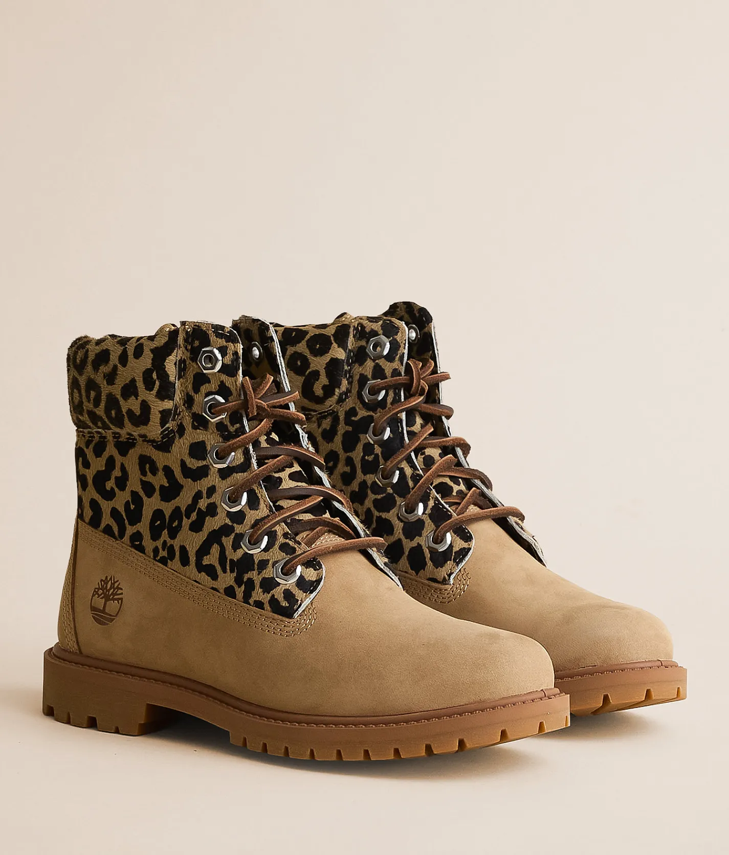 Shoes | Timberland® Premium Leopard Leather Boot Medium Beige Nubuck