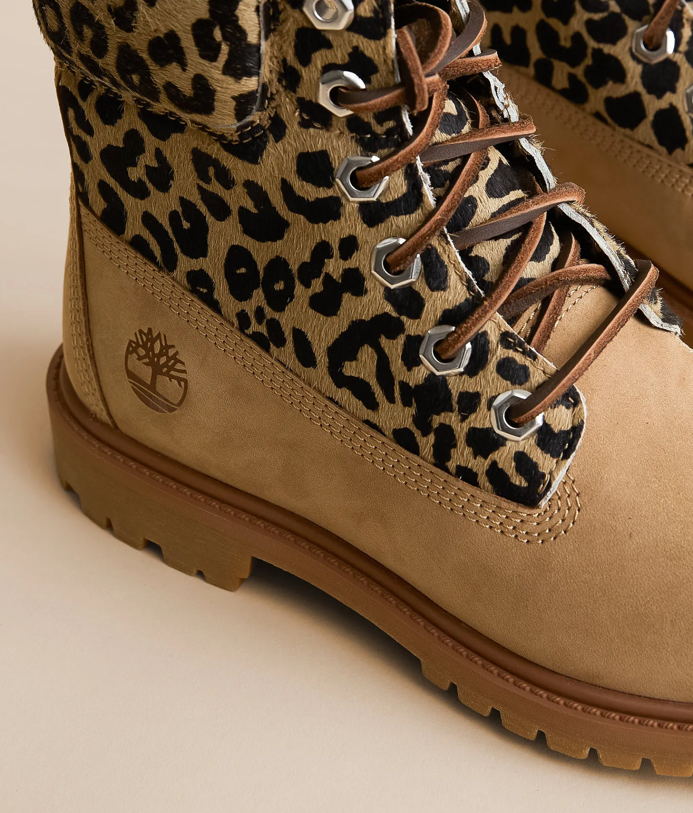 Shoes | Timberland® Premium Leopard Leather Boot Medium Beige Nubuck