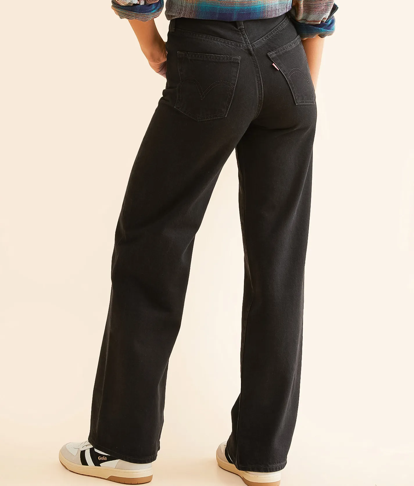 Levi's® Premium Ribcage Wide Leg Jean Rosie Posie Hot