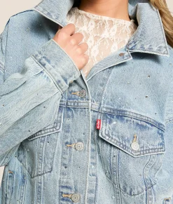 Levi's® Premium 90s Denim Rhinestone Trucker Jacket Dazzle Me Online