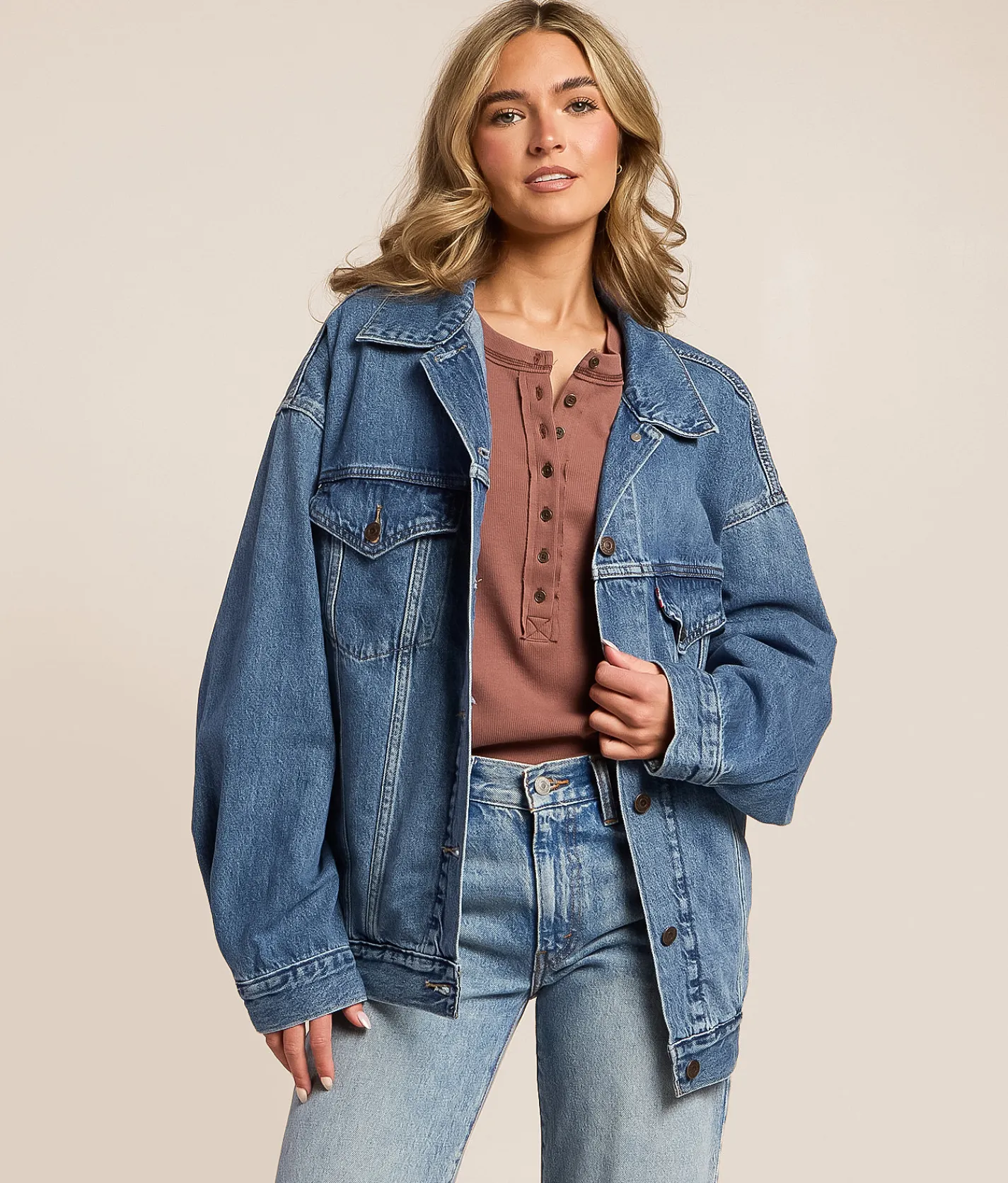 Levi's® Premium XL Denim Trucker Jacket Hold My Purse Online