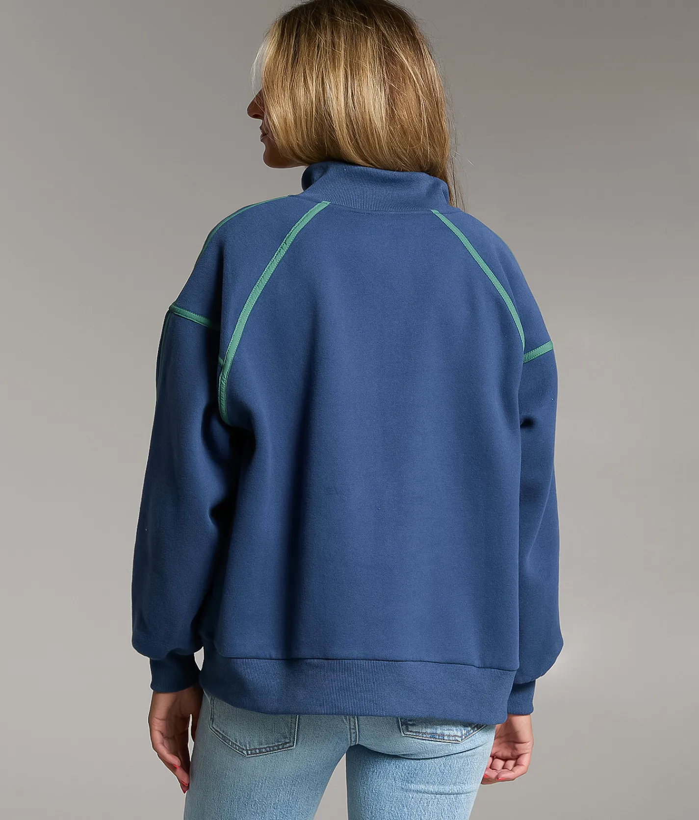 Tops | BKE Prep Edit - Mock Neck Half Snap Pullover Navy
