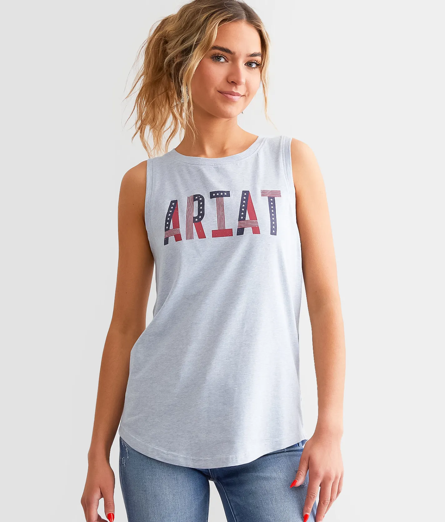 Tops | Ariat Pride Tank Top Chambray Blue
