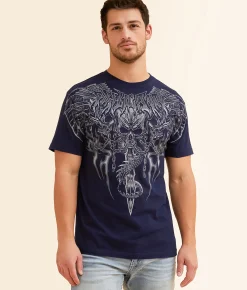 Affliction Primal Tech T-Shirt Dark Navy Outlet