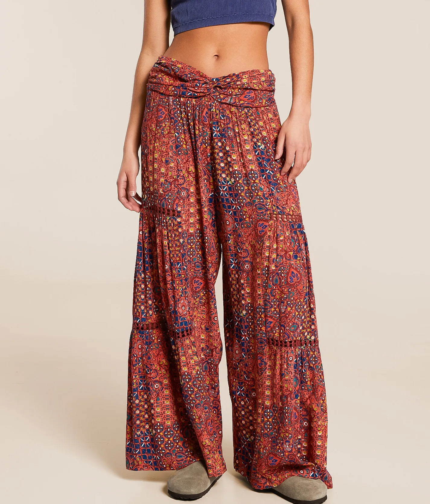 Bottoms | Angie Printed Beach Pant Red Multi