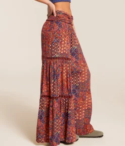 Bottoms | Angie Printed Beach Pant Red Multi