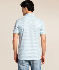 Tops | J.B. Holt Printed Performance Polo Seafoam