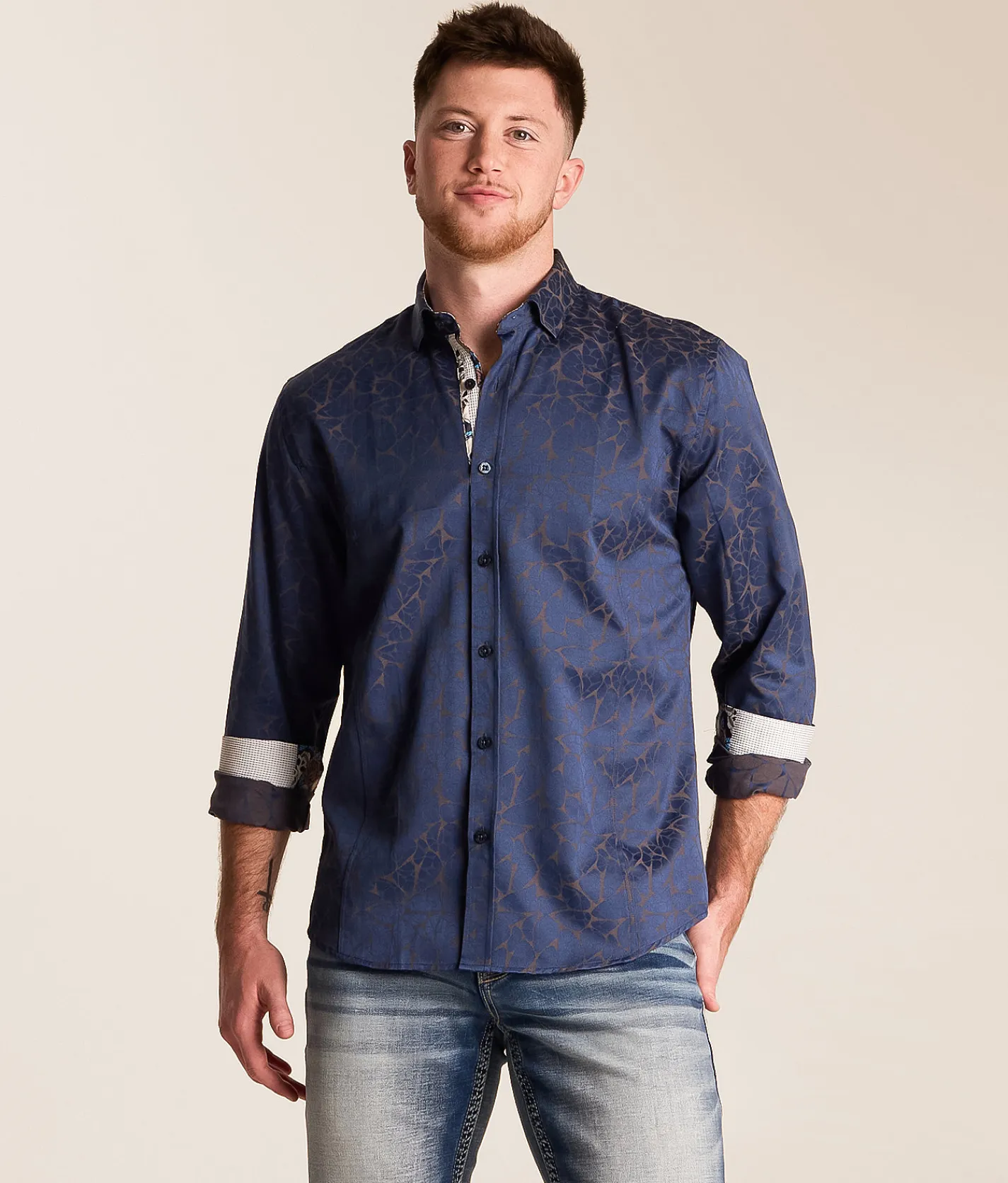 Tops | Eight X Printed Shirt Navy