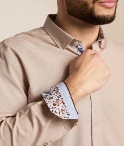 Eight X Printed Shirt Beige Hot