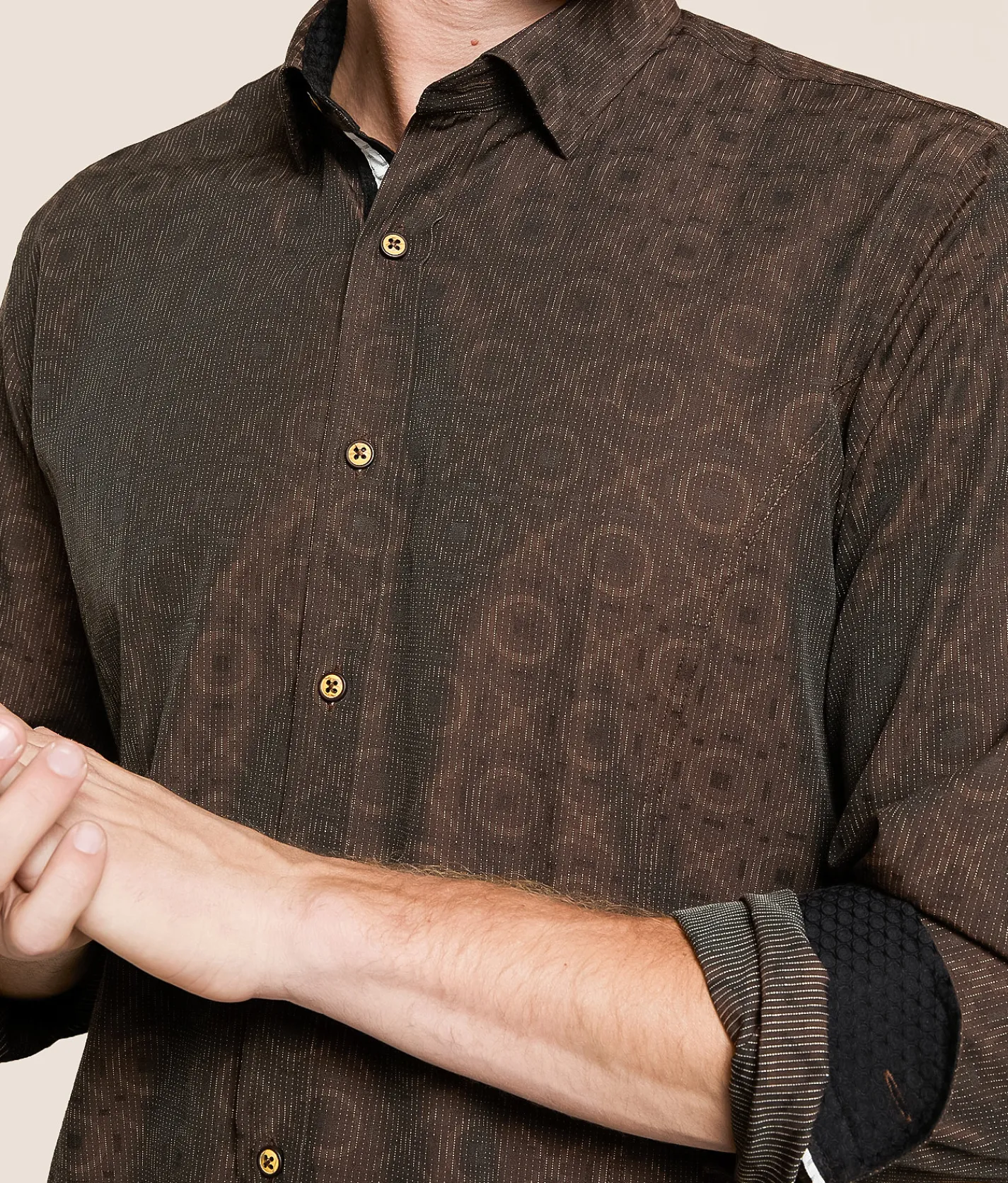 Eight X Printed Shirt Brown Sale