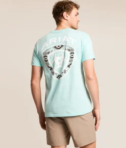 Graphic T-Shirts | Ariat Pristine Shield T-Shirt Soothing Seas