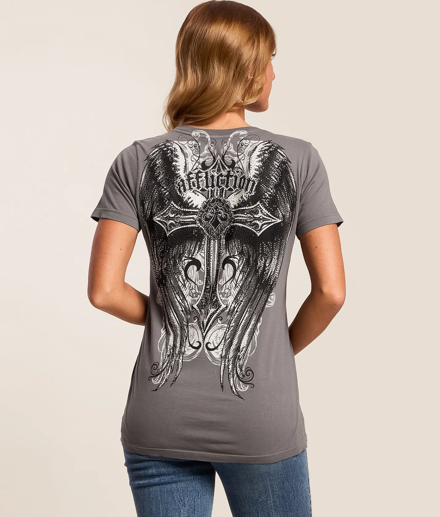 Affliction Promised T-Shirt Charcoal Reactive Best