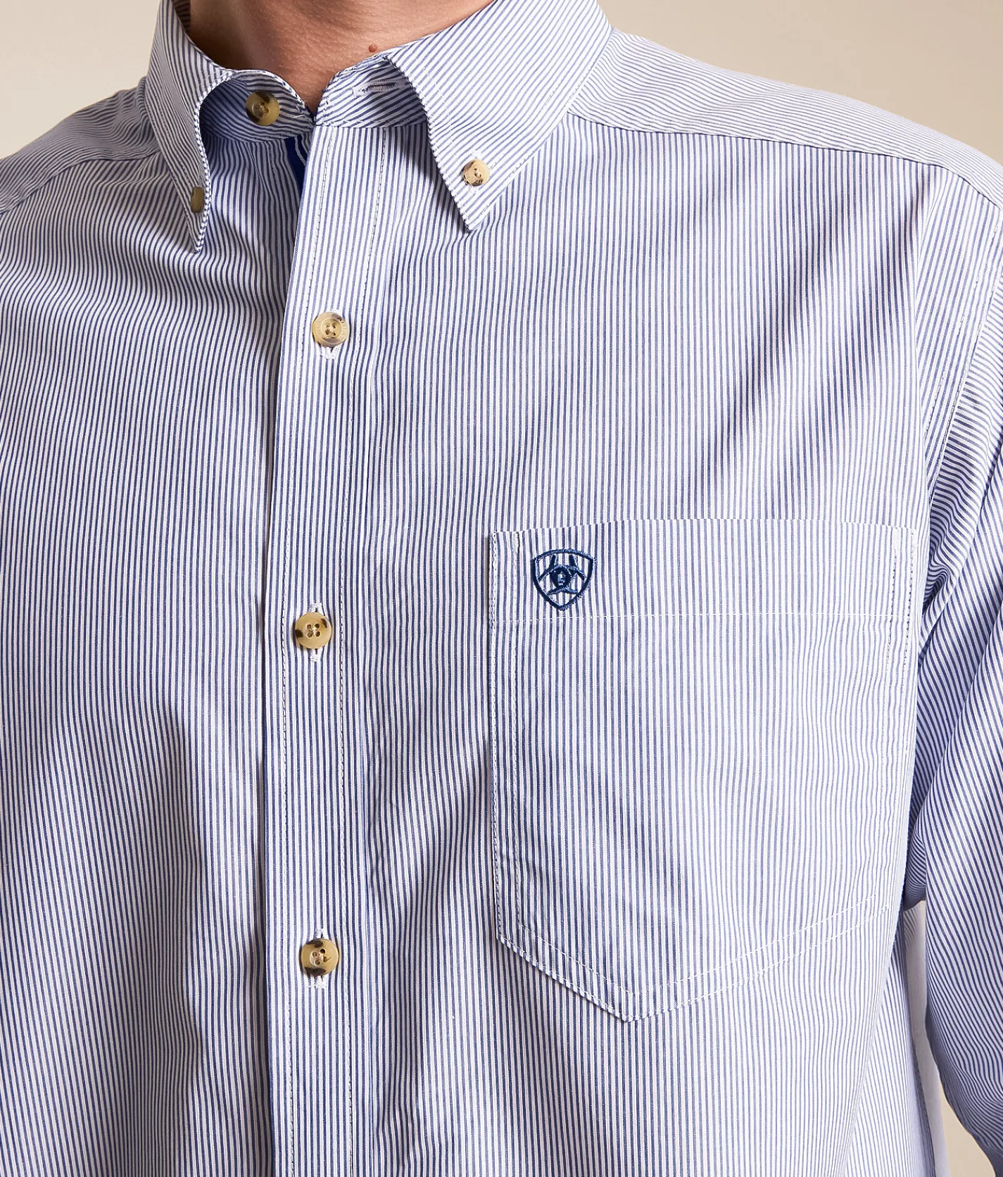 Ariat Pro Series Dayne Mini Stripe Shirt True Blue Sale
