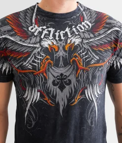 Graphic T-Shirts | Affliction Protector T-Shirt Black Lava Wash