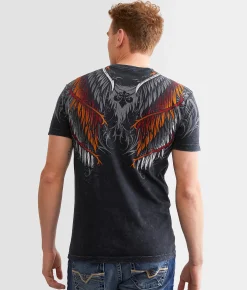 Graphic T-Shirts | Affliction Protector T-Shirt Black Lava Wash
