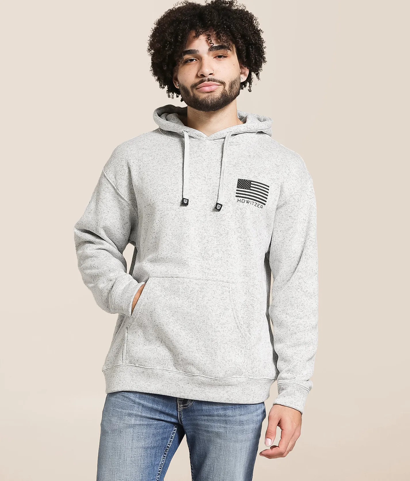 Howitzer Proud Hooded Sweatshirt Antique White Clearance