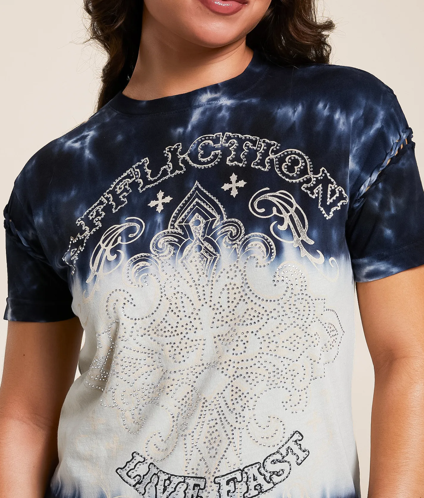 Tops | Affliction Province T-Shirt Black Beauty Bond Wash
