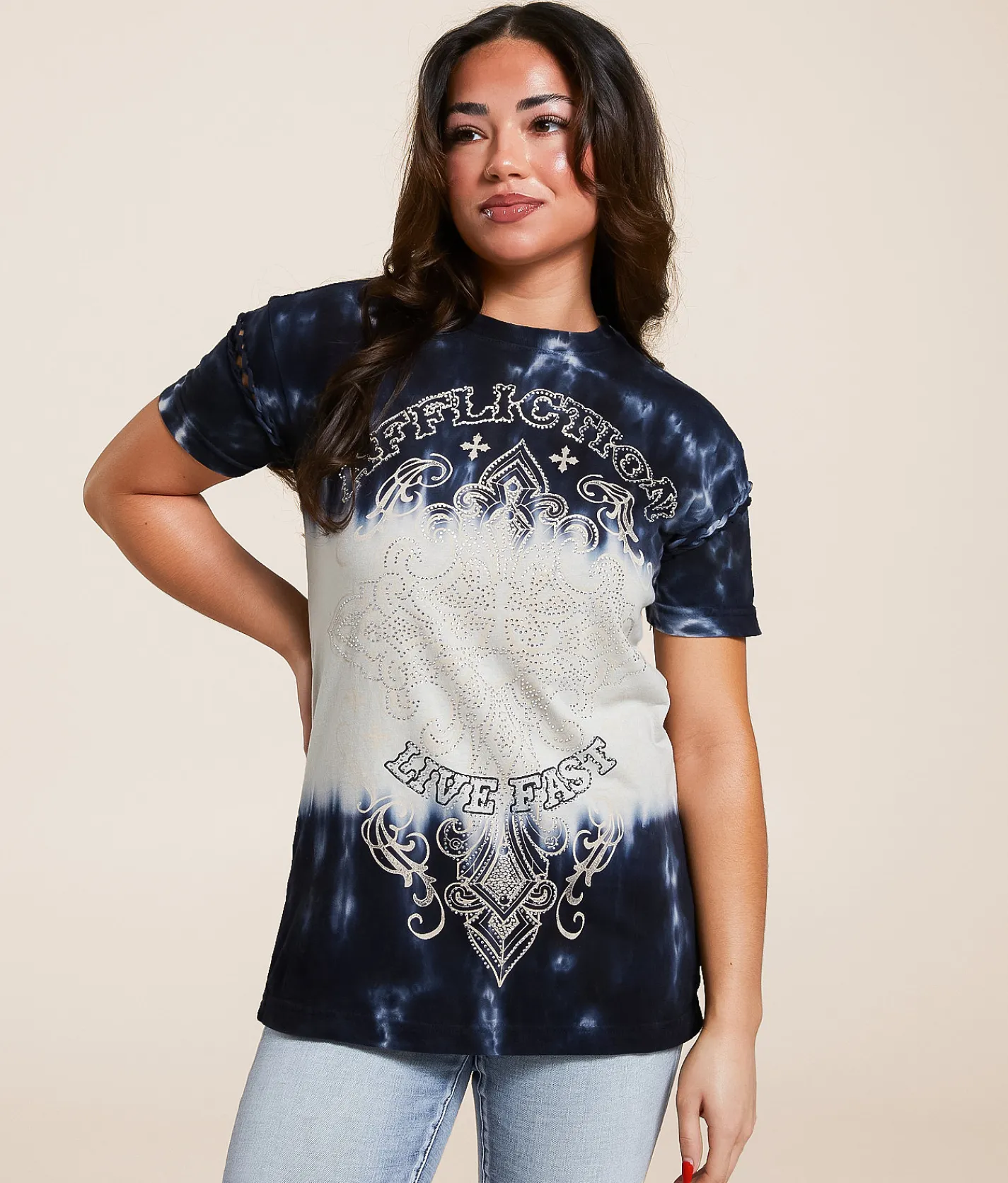 Tops | Affliction Province T-Shirt Black Beauty Bond Wash