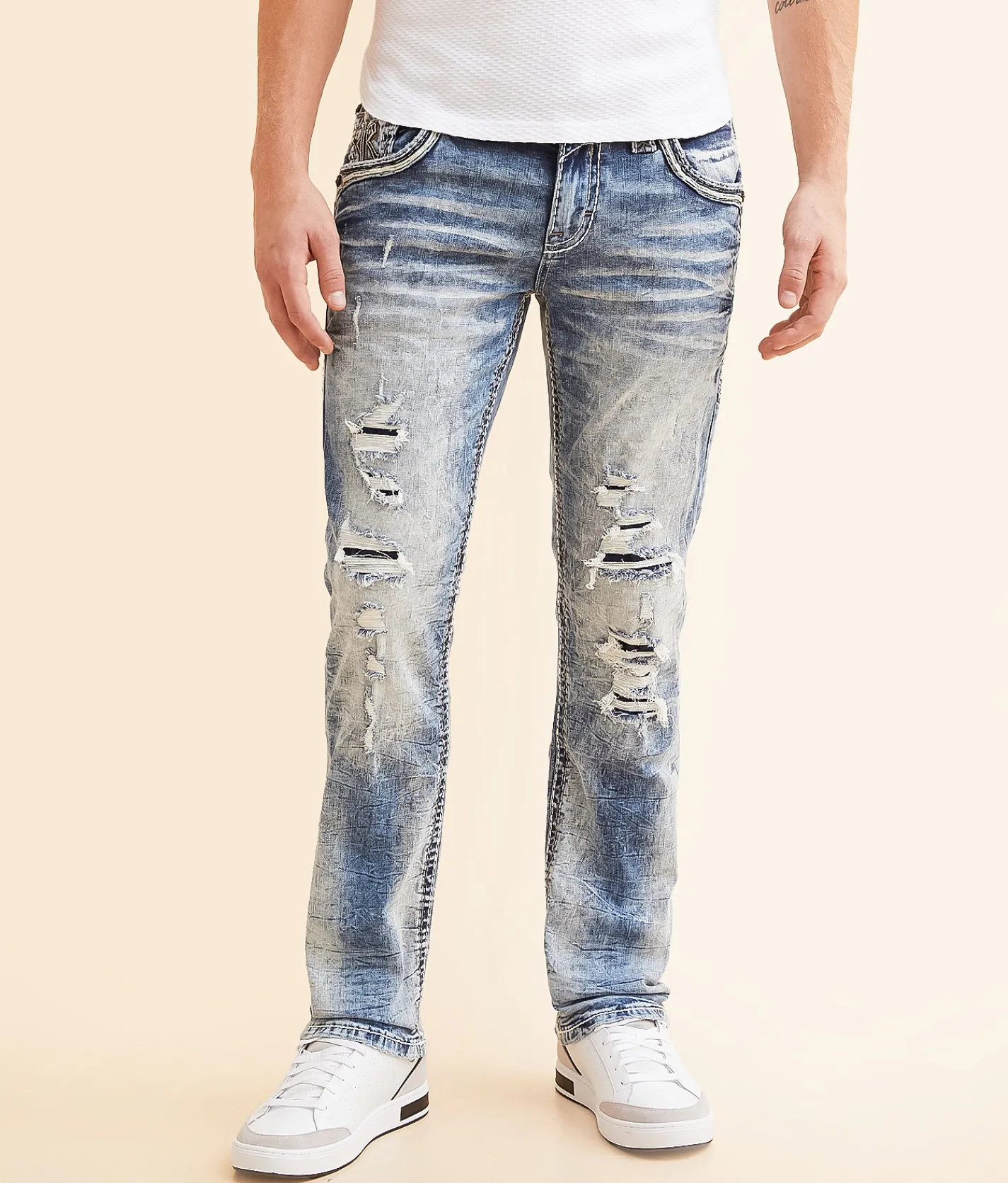 Rock Revival Provolt Slim Straight Stretch Jean Provolt SJ200 New