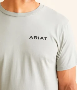 Ariat Pryor Horses T-Shirt Limestone Clearance