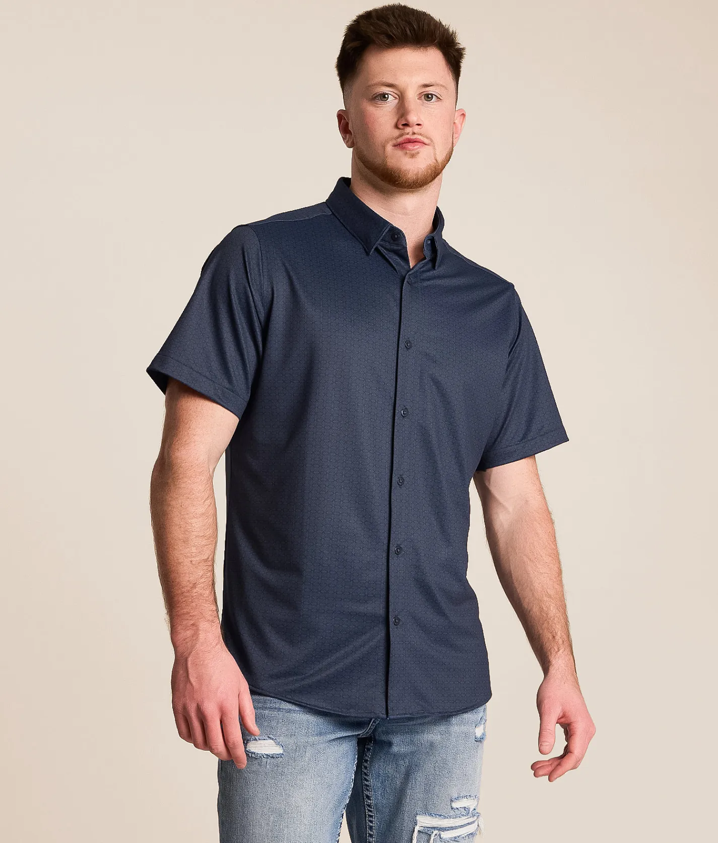 Tops | 7Diamonds Puente Performance Stretch Shirt Navy