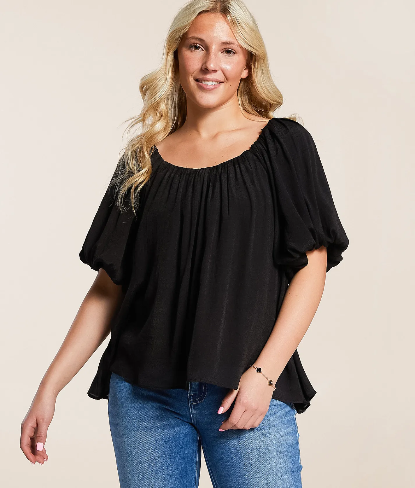 Tops | Hyfve Puff Sleeve A-Line Top L.CORAL