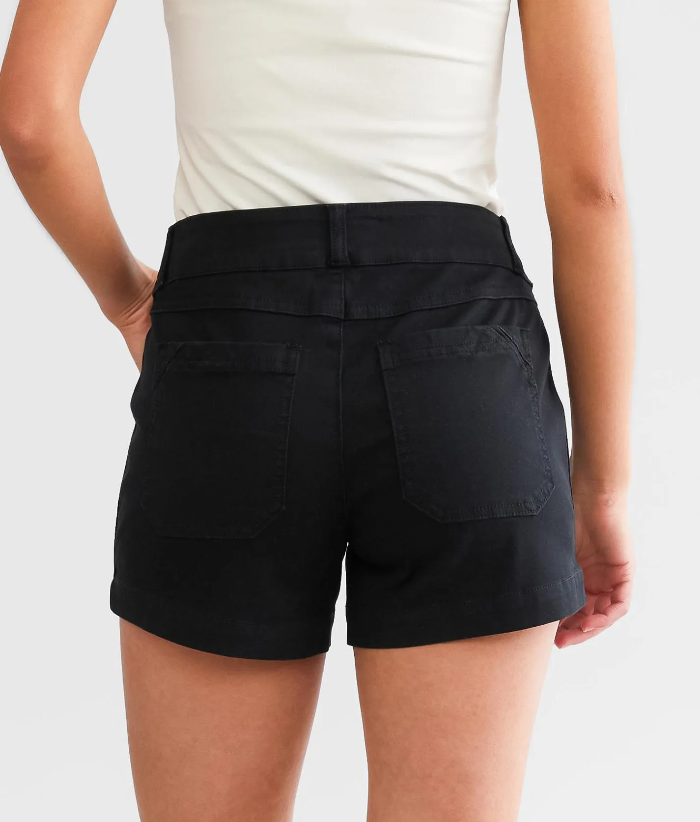 Bottoms|Shorts | Buckle Black Pull-On Chino Stretch Short Dress Blue 2