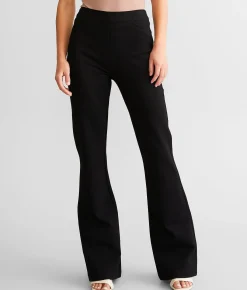 Buckle Black Pull On Flare Stretch Pant Black Online