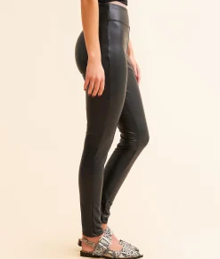 Buckle Black Pull-On Legging Black Hot