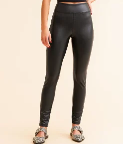 Buckle Black Pull-On Legging Black Hot
